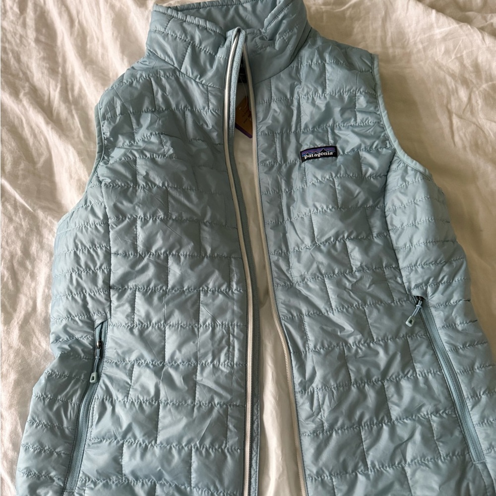 Patagonia Blue Quilted Vest Insulated Outdoor Wear